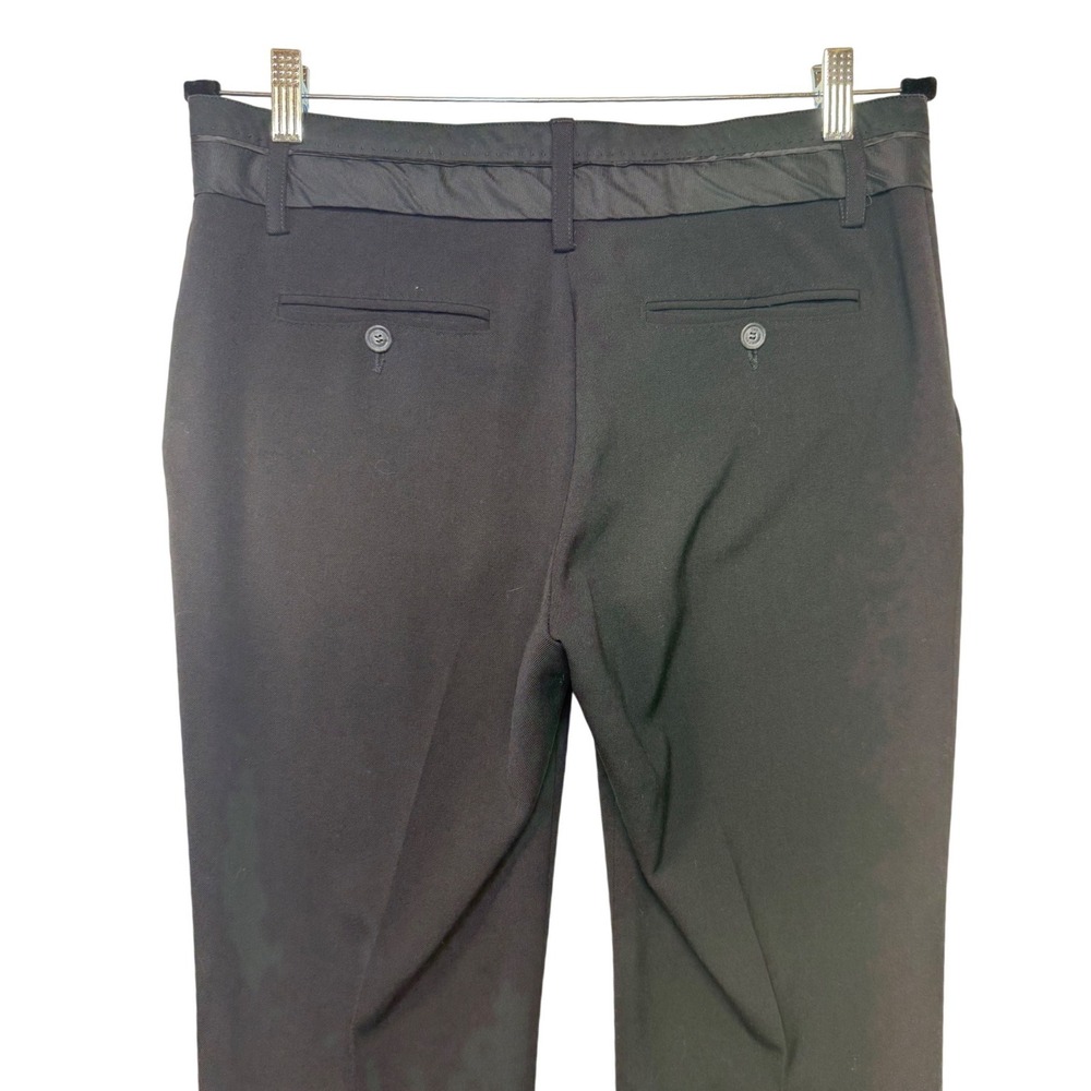 D&G Dolce & Gabbana‎ Womens Black Straight Leg Dress Pants Satin Trim Sz 44 (10) - Picture 9 of 14